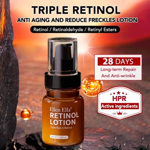 ELLEN ELLA Triple Retinol Anti Aging and Reduce Freckles Lotion 80ml