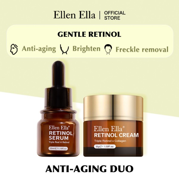 ELLEN ELLA Anti-aging Triple Retinol Face Cream and Serum