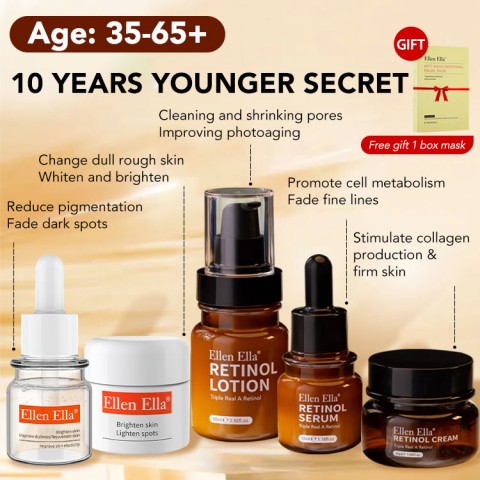 Customized Age Skin Care Combo - suitable for 20-65+ - Morning Prevent & Night Correct - Whitening and anti-aging dual effect