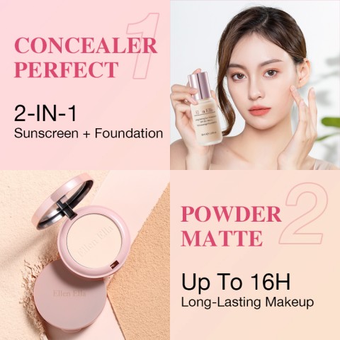 Ellen Ella Flawless Skin Duo-Foundation And Face Powder
