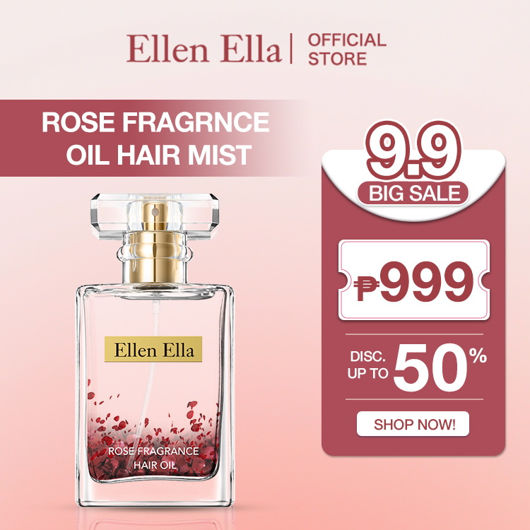 NEW UPGRADE-ELLEN ELLA Rose Fragrnce Oil Hair Mist-8H Long-Lasting Fragrance,4X Smooth and Soft