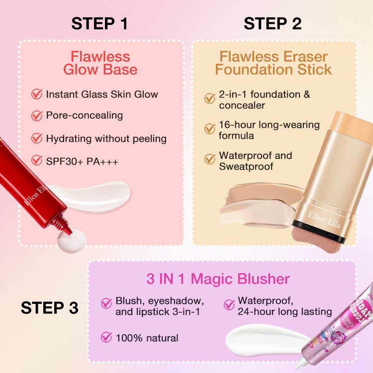 ELLEN ELLA 3-PC Makeup set