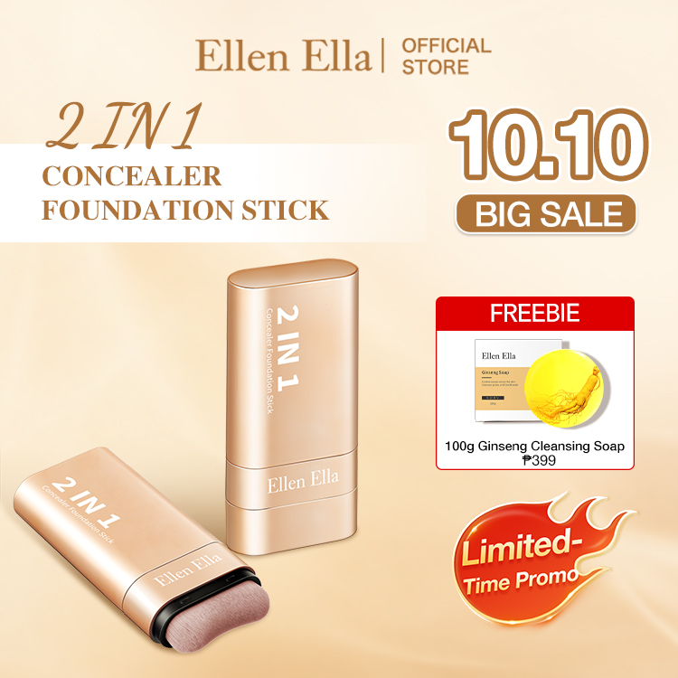 Free gift while  supplies last-Ellen Ella Concealer Foundation Stick-High coverage-16 hours waterproof and sweatproof-Hot sale in Korea