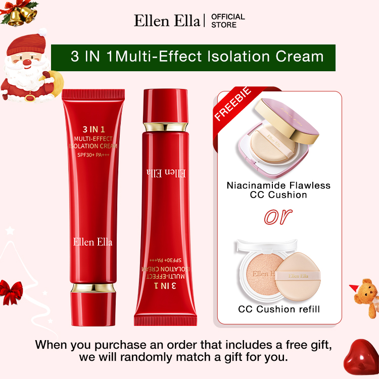 Christmas Big Sale!Buy Now Get Gift!ELLEN ELLA 3 IN 1 Multi-Effect lsolation Cream-1 Bottle Worth 3 Bottles=Makeup Primer+Sunscreen+Tone Up Cream