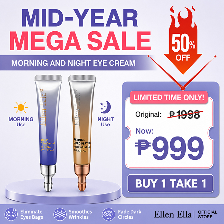 Mid-Year Mega Sale - BUY 1 GET 1 - ELLEN ELLA Anti-Aging Eye Cream | Dark Circles + Eye Bags + Wrinkles - Make you 20 years younger