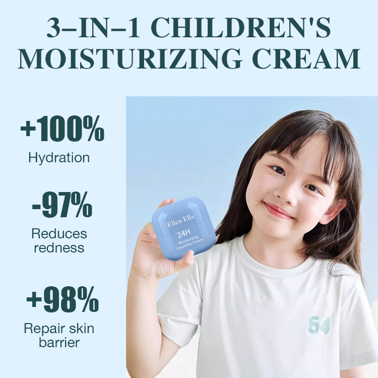 Ellen Ella 3-IN-1 Childrens Moisturizing Cream 50g-hydration reduces redness and repair skin barrier-suitable for above 4 years old