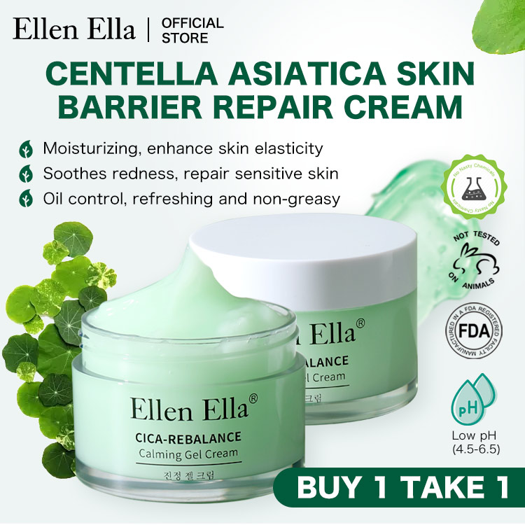 Ellen Ella Patented Centella Asiatica Skin Barrier Repair Cream 50g BUY 1 TAKE 1- Moisturizing, soothe redness sensitive skin and oil control