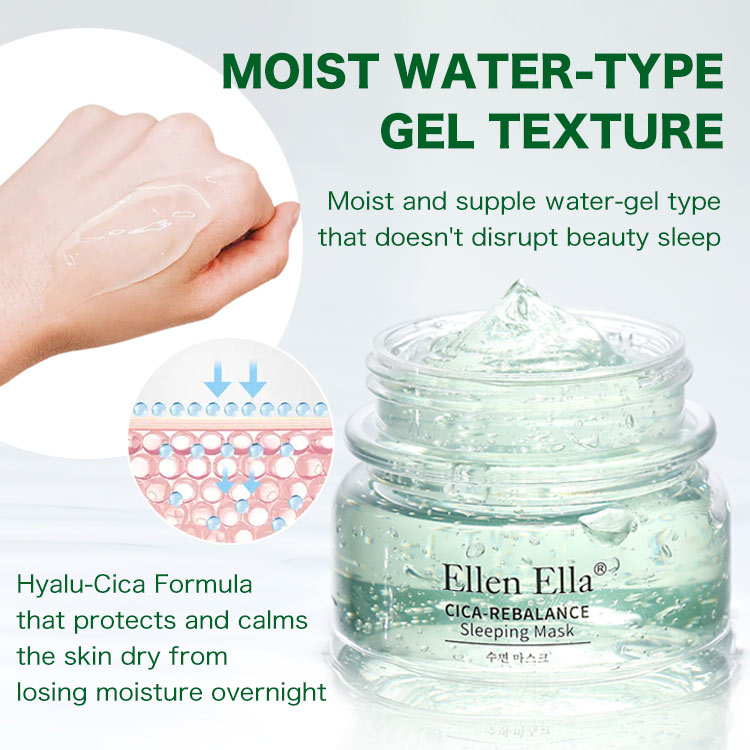 Ellen Ella Patented Cica-ReBalance Sleeping Mask 50g-Night repair and hydration-leaves skin glowing while you sleep -Suit for sensitive skin