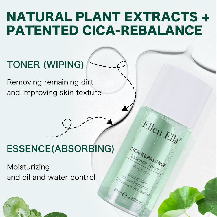 	Ellen Ella Patented Cica-ReBalance Essence Toner 80ml = 30ml serum + 50ml toner - reduce fine lines, redness, acne marks and inflammation - improve sensitive skin