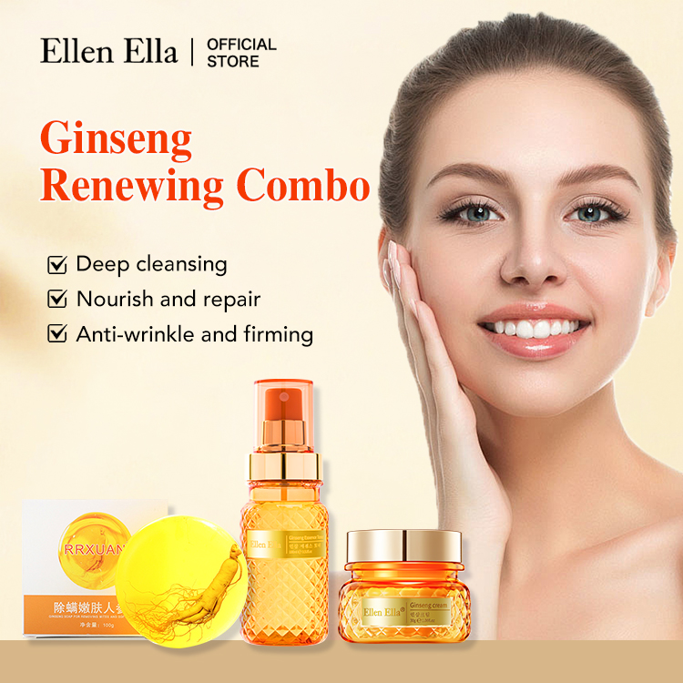 New Product Offers-Ellen Ella Ginseng Soap,Essence Toner And Cream-10 times the anti-aging effect of ordinary ginseng