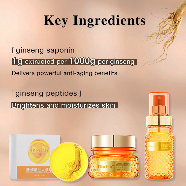 New Product Offers-Ellen Ella Ginseng Soap,Essence Toner And Cream-10 times the anti-aging effect of ordinary ginseng