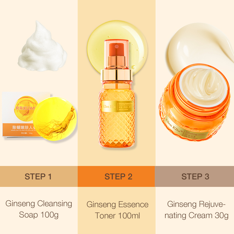 New Product Offers-Ellen Ella Ginseng Soap,Essence Toner And Cream-10 times the anti-aging effect of ordinary ginseng