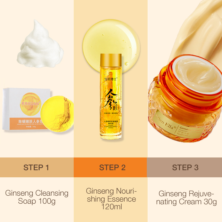 Ellen Ella Ginseng Soap,Essence Toner And Cream