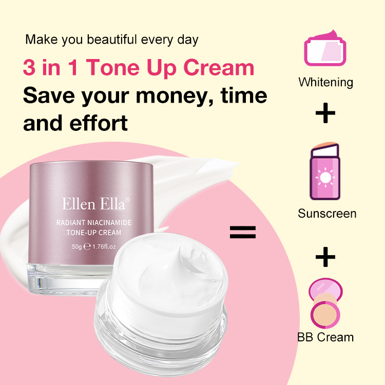 ELLEN ELLA 3-in-1 Tone Up Cream-whitening, sunscreen, and BB cream-Recommended by Korean beauty salons, Glass skin Tone-up  Cream-SPF20+ PA++