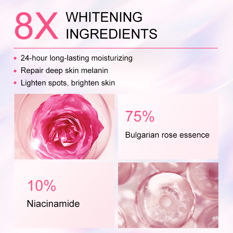 Ellen Ella Radiant Niacinamide Serum Cream-Contains 75% rose essence, the whitening effect is 8 times that of ordinary creams 