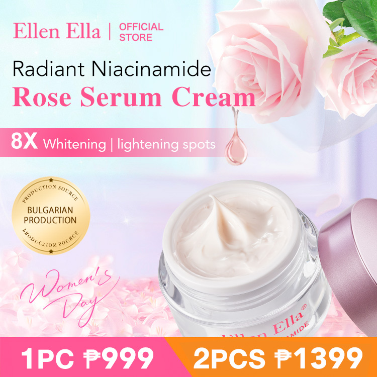 Happy Women Day!-Ellen Ella Radiant Niacinamide Serum Cream-Contains 75% rose essence, the whitening effect is 8 times that of ordinary creams 