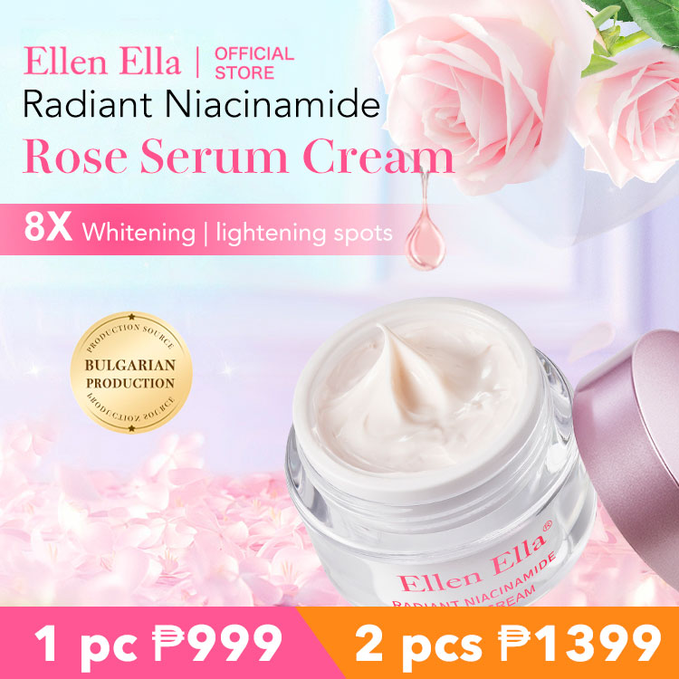 Ellen Ella Radiant Niacinamide Serum Cream-Contains 75% rose essence, the whitening effect is 8 times that of ordinary creams 