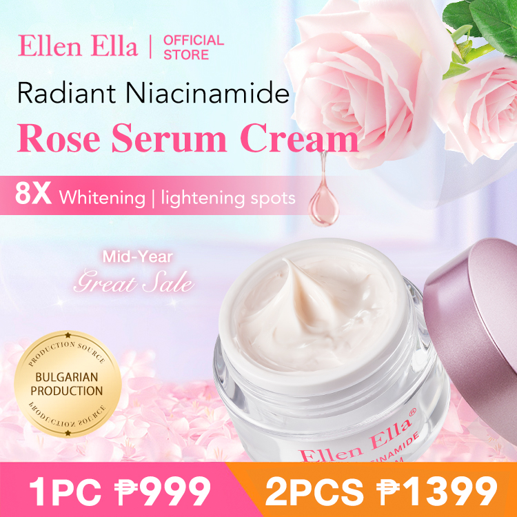 Mid-Year Great Sale-Ellen Ella Radiant Niacinamide Serum Cream-Contains 75% rose essence, the whitening effect is 8 times that of ordinary creams 