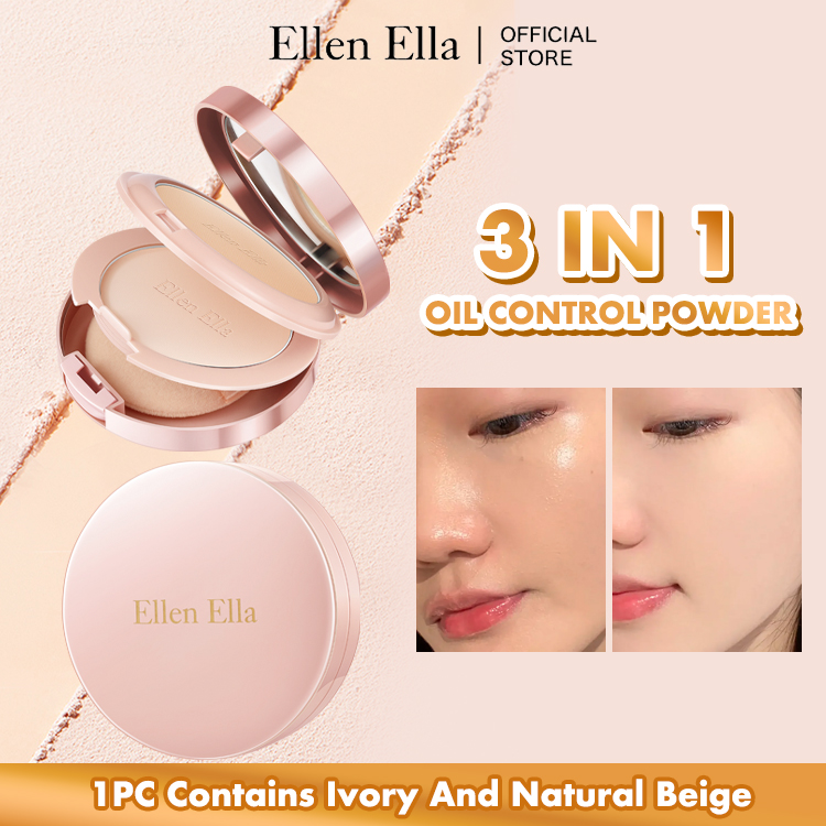 Halloween Sale Alert-The second one is only 300pesos-Ellen Ella 3 in 1 Double layer powder-Powerful oil control, brighten and concealer SPF25+
