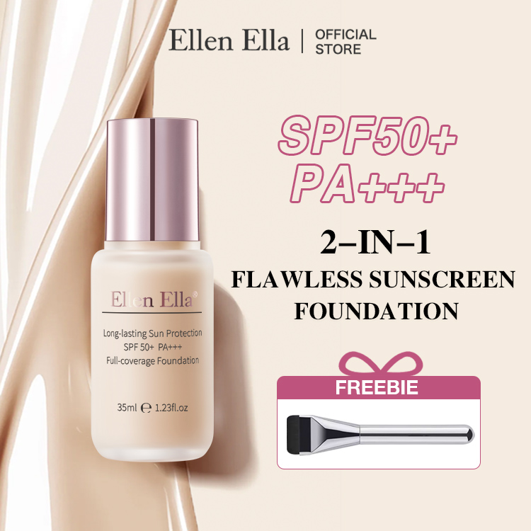 Ellen Ella Foundation-Buy now and get a free Korean foundation brush worth 399