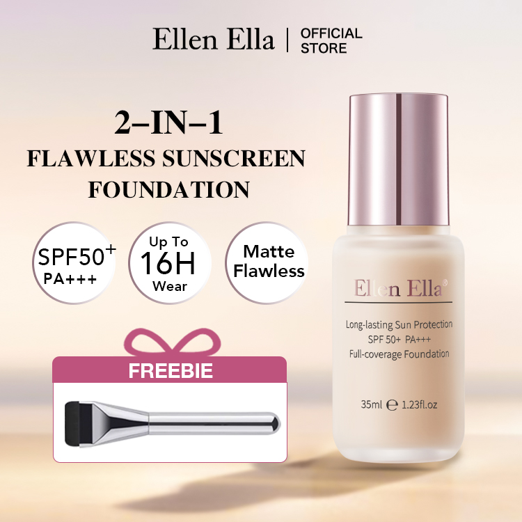 Ellen Ella Foundation-Buy now and get a free Korean foundation brush worth 399