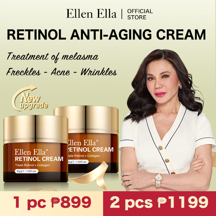 Womens Day Promo - Upgrade Ellen Ella Retinol Anti-aging Face Cream - Effect increased by 50% - Help reveal smoother, firmer-looking skin with this gentle retinol treatment 