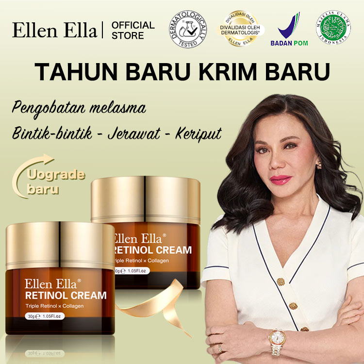 The second Only ₱200- Upgrade Ellen Ella Retinol Anti-aging Face Cream-Effect increased by 50%-Help reveal smoother, firmer-looking skin with this gentle retinol treatment
