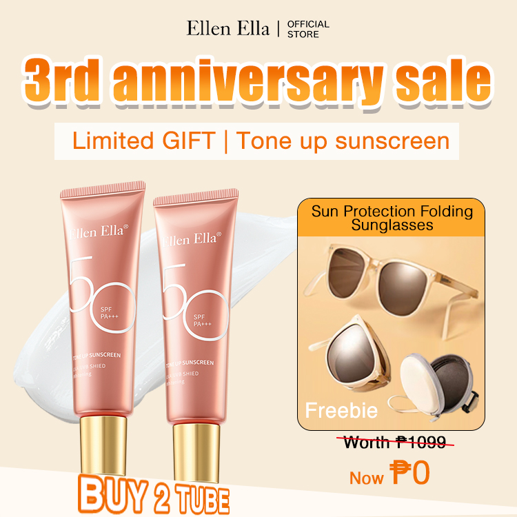 Ellen Ella New Upgrade Tone Up Sunscreen-SPF50 + PA+++,Naturel brightening,12 hours sun protection-Safety and environmental protection-buy 1 take 1