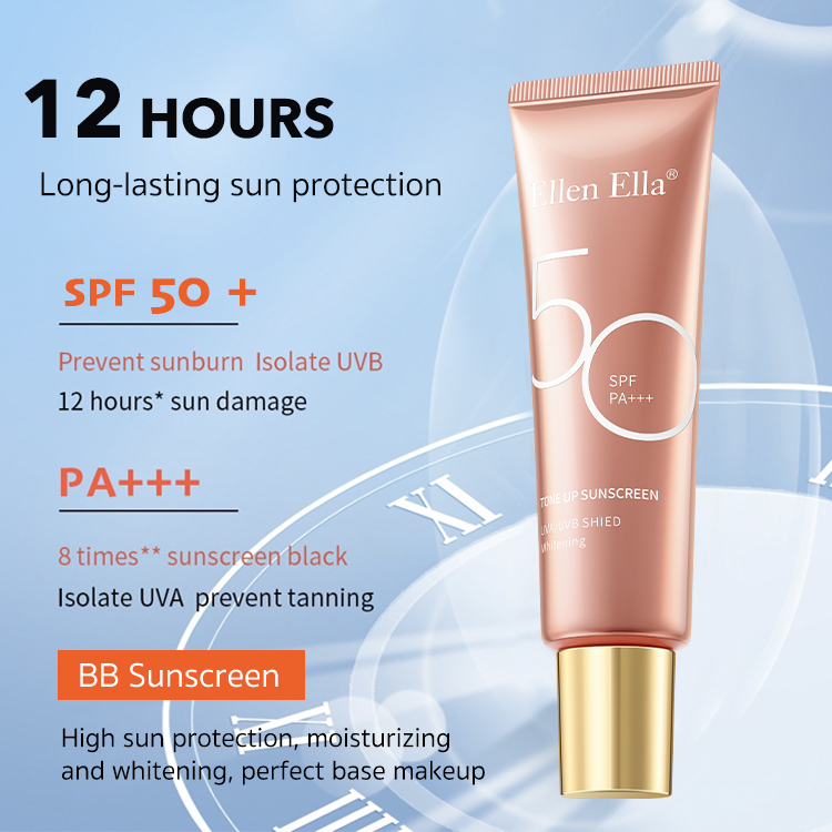 Ellen Ella New Upgrade Tone Up Sunscreen-SPF50 + PA+++,Naturel brightening,12 hours sun protection-Safety and environmental protection-buy 1 take 1