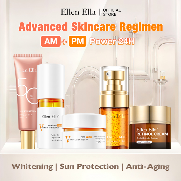 Ellen Ella upgrade Advanced skin care regimen-24-hour skin care-whitening + sun protection + anti-aging