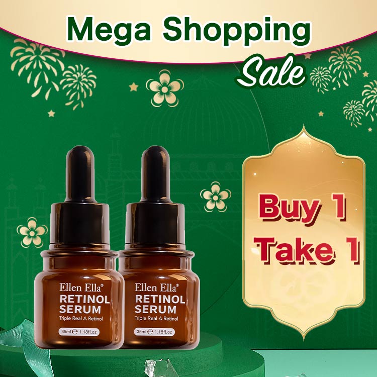 Senior Discount Promo - BUY 1 TAKE 1 - ELLEN ELLA Triple Retinol Anti Aging and Firming Face Serum -Remove wrinkles, fine lines