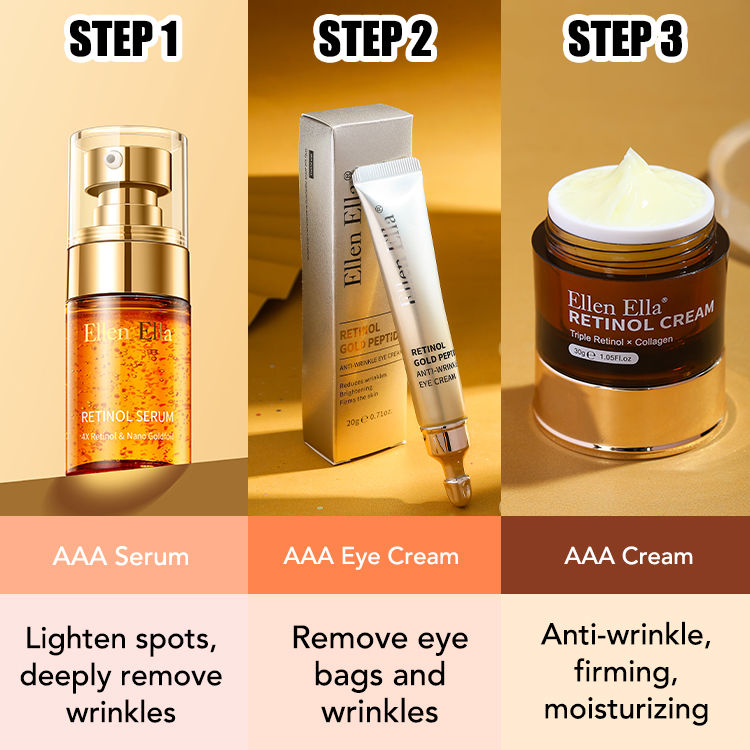 Best Gift Ellen Ella 4X Retinol Anti-aging Combo, Target wrinkles & spots, 10 years younger